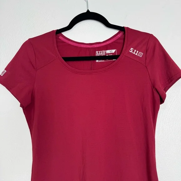 5.11 Tactical Freya Shirt Women’s XS Red Freedom Flex Performance Active Stretch - Picture 2 of 7